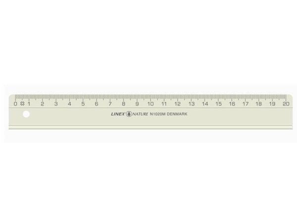 Linjal Linex® Nature L 20 cm majs vit