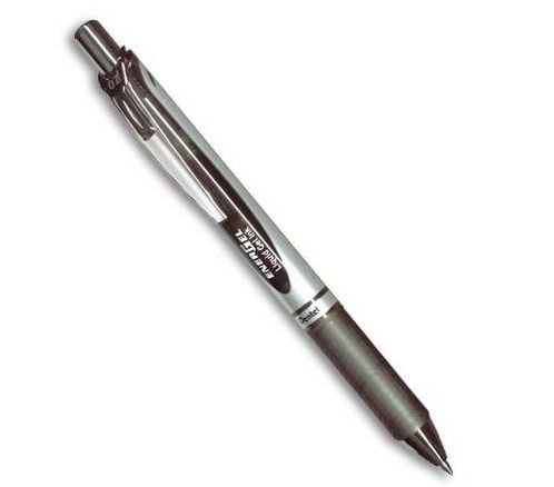 Pentel Energel XM Klick, Kuulakärkikynän kiinnitys painamalla paikalleen, Musta, Musta, 0,7 mm, Molempikätinen, 12 kpl