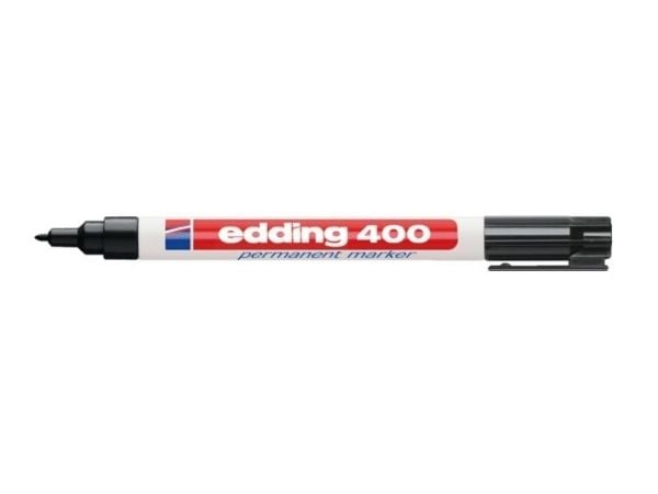 Permanentmarkör edding 400, rund, 1 mm, svart