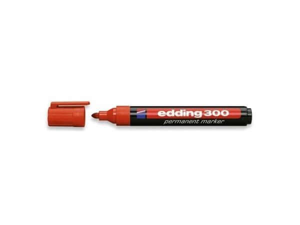 Permanent penna Edding 300, rund spets, röd
