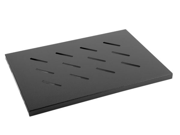 Lanberg - Hylla för rack - svart, RAL 9004 - 1U - 19"