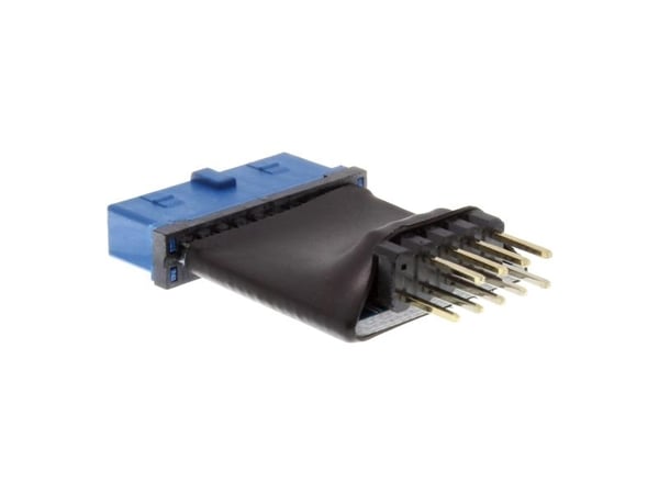 InLine 4043718209958, USB 3.0 19 Pin, USB 2.0 internal, Svart, Blå