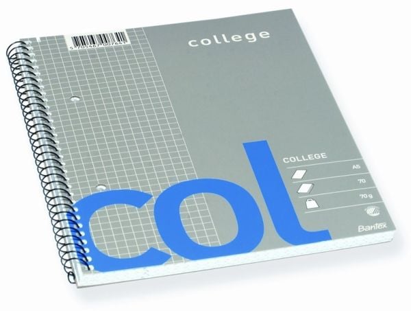 Collgia-blokk A5+ Bantex COL firkantet med 2 hull