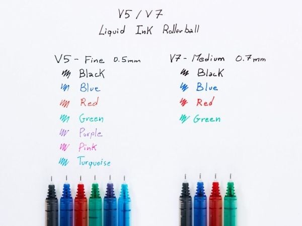 Pilot Hi-Tecpoint V7 - Rulleballpenn - rød - 0.7 mm