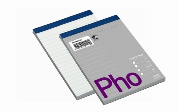Bantex Phonepad, Bilde, Grå, Fiolett, A6, 70 ark, Semi-glossy, Linjerte ark