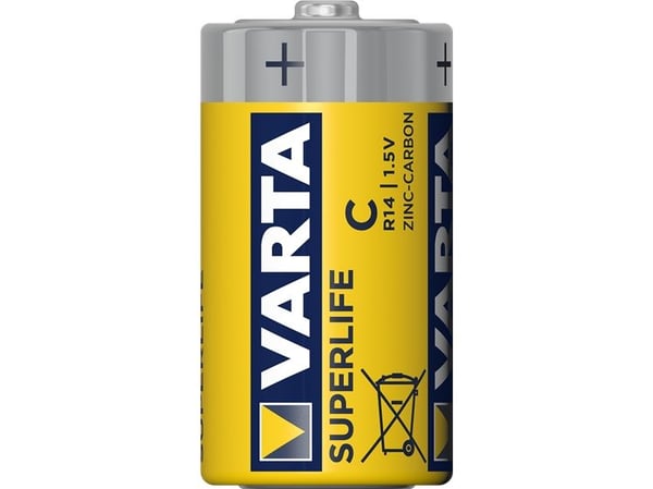 Varta Superlife 2014 - Batteri 2 x C - Karbonsink