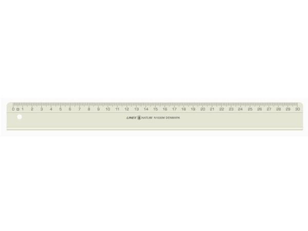 Linjal Linex® Nature L: 30 cm vit Linjal Linex® Nature L: 30 cm vit