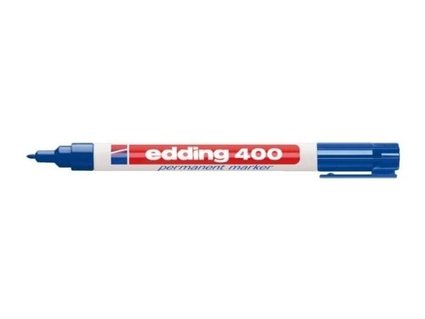 Permanentmarker edding 400, rund, 1 mm, blå Permanentmarker edding 400, rund, 1 mm, blå