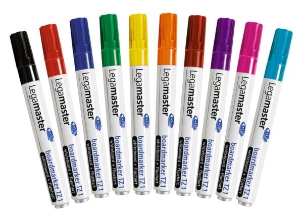 Whiteboardmarker legamaster tz1, rund, box med 10 färger