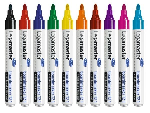 Whiteboardmarker legamaster tz1, rund, box med 10 färger