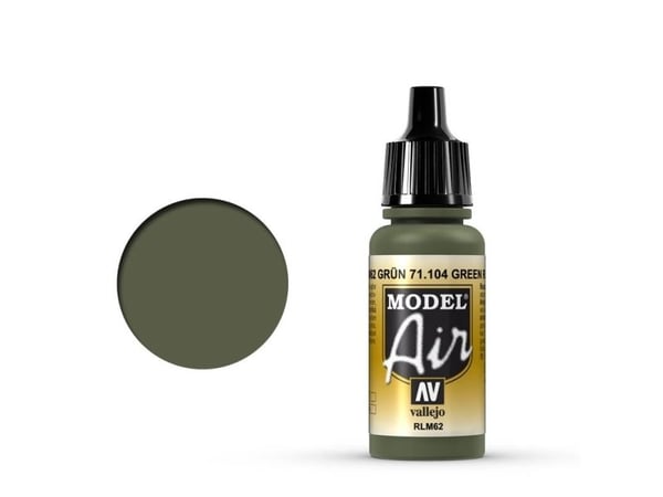 Vallejo 71.104, Vihreä, Akryylimaali, Nestemäinen, 17 ml, 1 kpl |