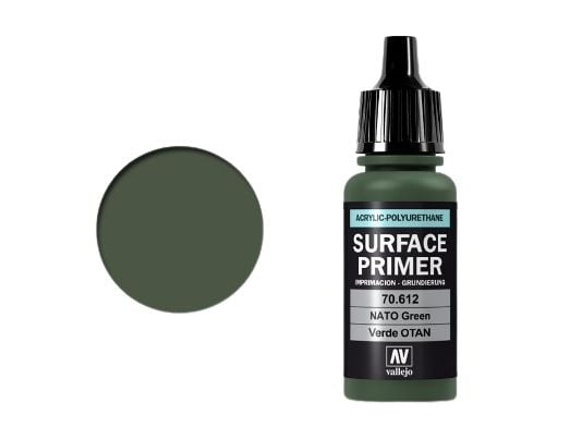 Vallejo Model Air NATO Green, 17 ml, Grön, Flaska Vallejo Model Air NATO Green, 17 ml, Grön, Flaska