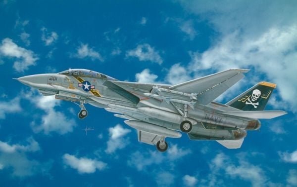 Italeri F - 14 A Tomcat, Monteringssats, 1:48, F-14, Militärflygplan, Grå, USA Italeri F - 14 A Tomcat, Monteringssats, 1:48, F-14, Militärflygplan, Grå, USA