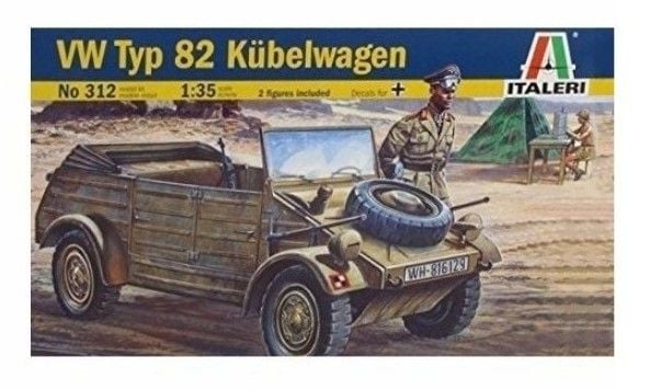 Italeri VW Typ 82 Kubelwagen, Light armored vehicle model, Monteringssats, 1:35, VW Typ 82 Kübelwagen, Plast, Military vehicles Italeri VW Typ 82 Kubelwagen, Light armored vehicle model, Monteringssats, 1:35, VW Typ 82 Kübelwagen, Plast, Military vehicles