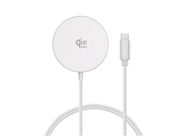 4smarts 541709, inomhus, USB, 15 V, Trådlös laddning, 1,5 m, Vit