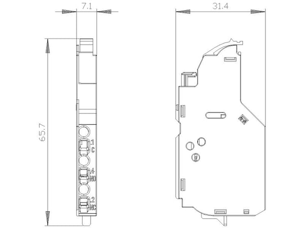 Siemens 3VA9988-0AB12 Hälytyskosketin 1 kpl (L x K x S) 7 x 56 x 30 mm