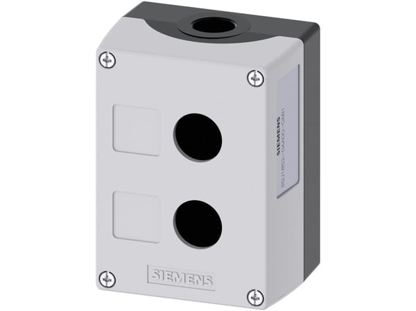 Siemens 3SU1852-0AA00-0AB1 Tyhjä kotelo 2 asennuspistettä, Maahan kiinnittämistä varten (L x S x K) 118,4 x 85 x 64 mm Harmaa 1 kpl
