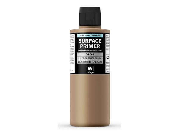 Vallejo 74.604, Primer grundfärg, Metall, Polyvinylklorid (PVC), Trä, Färdigblandad, Gul, Matt, 200 l