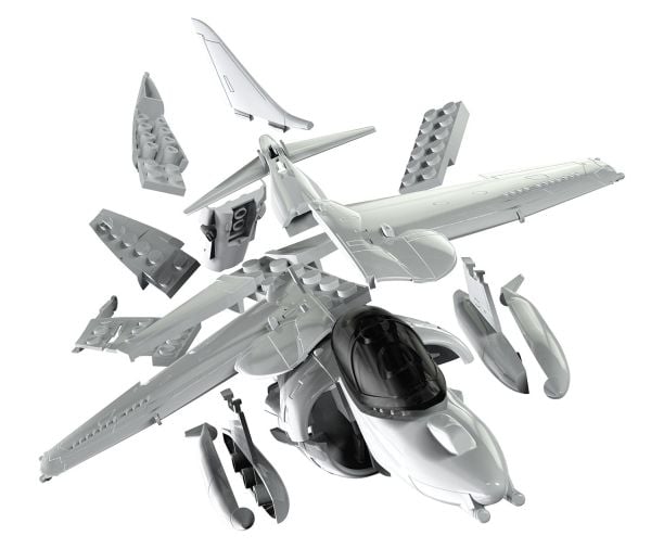 Airfix Harrier, Flymodell med fastvinge, Monteringssett, Harrier, Alle kjønn, Plast, 27 stykker