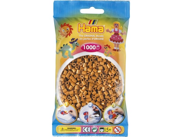 Hama Beads 207-21, Brun, Rørperle, 1000 stykker