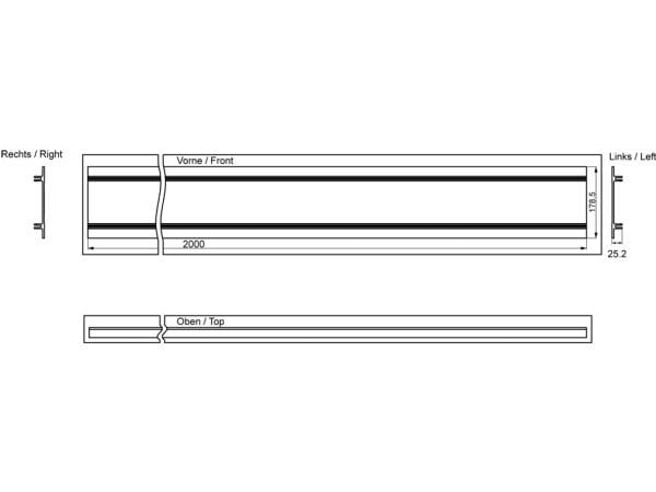 Siemens 6ES7194-4GA20-0AA0 6ES71944GA200AA0 Tragschienenhalter 2000 mm 1 St., 178,5 mm, 187 mm, 2100 mm, 35 mm, 6,37 kg