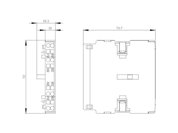 Siemens 3RH1921-2EA20 Hjälpkontaktblock 1 st