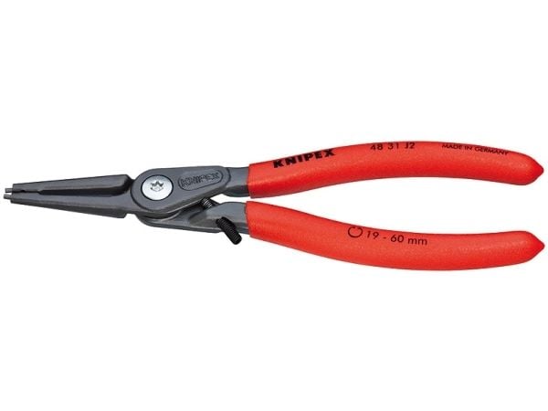 Knipex 48 31 J2, Låseringtang, Kromvanadiumstål, Stål, Plast, Rød, 180 mm, 175 g