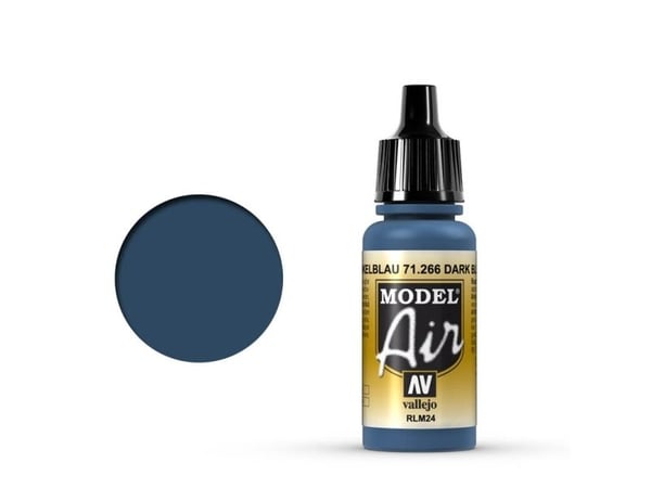 Vallejo Model Air, 17 ml, Blå, Matt, Flaska