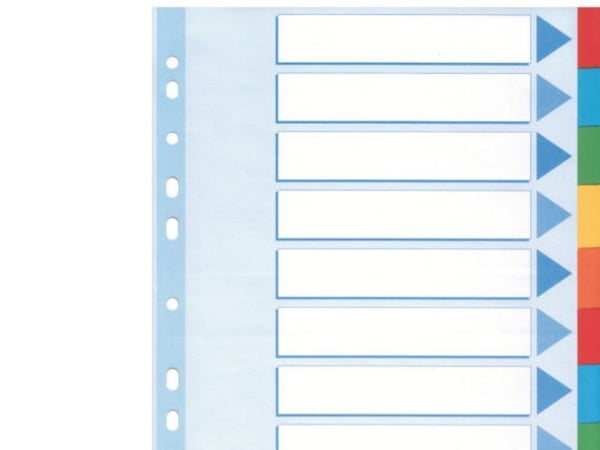 Esselte - Avdelare - 10 delar - för A4 (210 x 297 mm) - tabbad