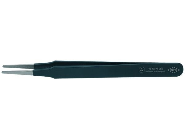 Knipex 92 58 74 ESD, Kromnikkelstål, Sort, Grønn, Flat, Rett, 19 g, 120 mm