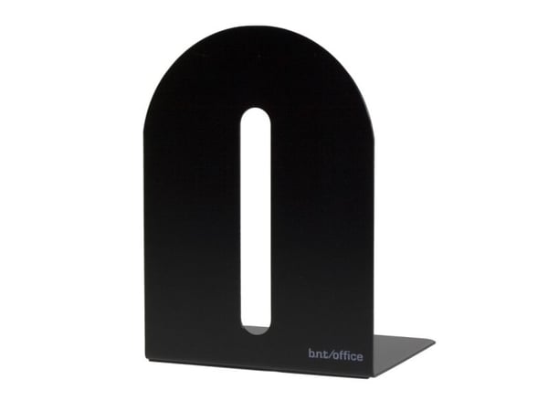 Bokstøtte i metall, 15x15 cm, svart - (2 stk./pakning)