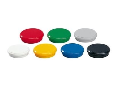 Magnet, Dahle, rund, Ø24 mm, ass. farver - (10 stk./pakke)