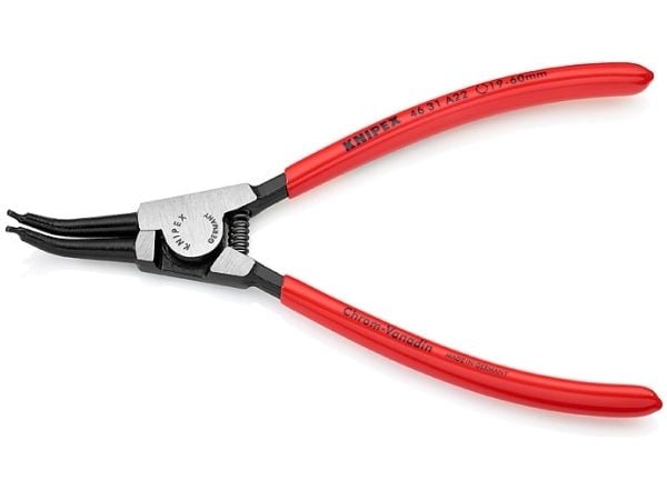 Knipex 46 31 A22, Låseringtang, Kromvanadiumstål, Plast, Rød, 185 mm, 133 g