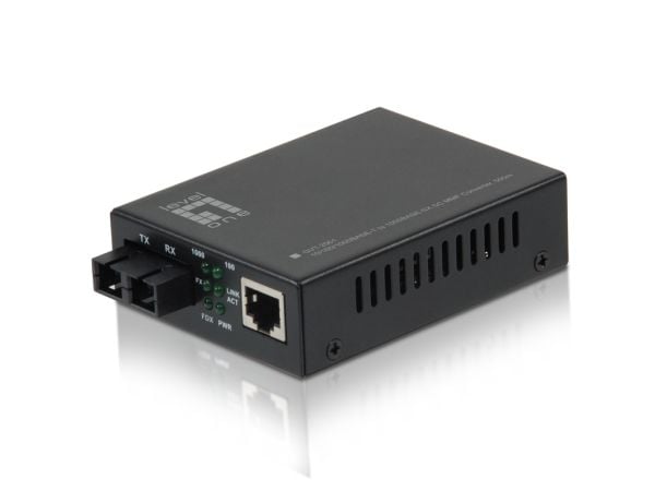 LevelOne GVT-2001 - Medieomformer - 10Base-T, 100Base-TX, 1000Base-T - 1000Base-SX MMF SC / RJ-45 - ekstern - opptil 550 m - 850 nm (GVT-2001)
