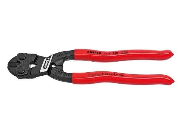 Knipex CoBolt, Bultsax/tång, Kromvanadinstål, Plast, Röd, 200 mm, 330 g
