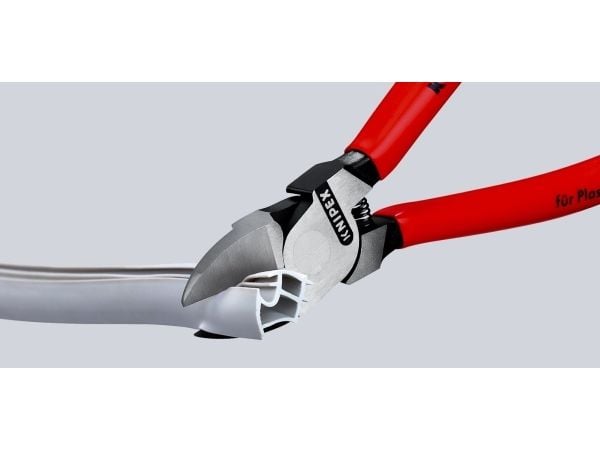 Knipex 72 01 180, Avbitartång, Kromvanadinstål, Plast, Röd, 180 mm, 193 g