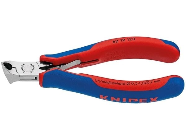 Knipex 62 12 120, Ändavbitartång, Stål, Plast, Blå, Röd, 120 mm, 93 g