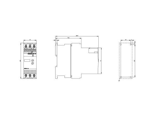 Siemens mykstartmotoreffekt ved 400 V 18,5 kW motoreffekt ved 230 V 11 kW 400 V/AC merkestrøm 38 A 3RW3028 (3RW3028-1BB14)