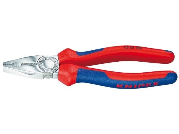 Knipex 03 05 180, Kaapelipihdit, 1,6 cm, Terästä, Muovi, Sininen, Punainen, 180 mm