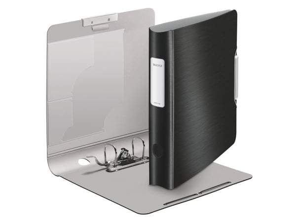 Leitz 180° Active Style - Ringpärm - ryggbredd: 65 mm - för A4 (210 x 297 mm) - kapacitet: 350 ark - svart satäng