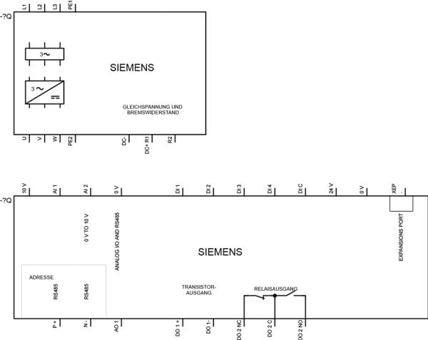 Siemens Frequenzumrichter 6SL3210-5BE31-5CV0 15 kW 3phasig 400 V, U converter, 380 - 480 V, 480 V, 550 hz, 206,5 mm, 4,9 kg