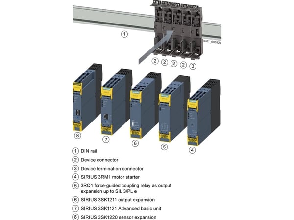 Siemens 3SK1211-1BW20 3SK12111BW20 Turvakytkin 24 V/DC, 24 V/AC