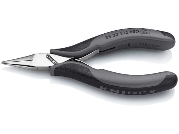 Knipex KP-3522115ESD, 1,1 cm, 2,25 cm, 7 mm, Kromvanadinstål, Plast, Svart, Grå