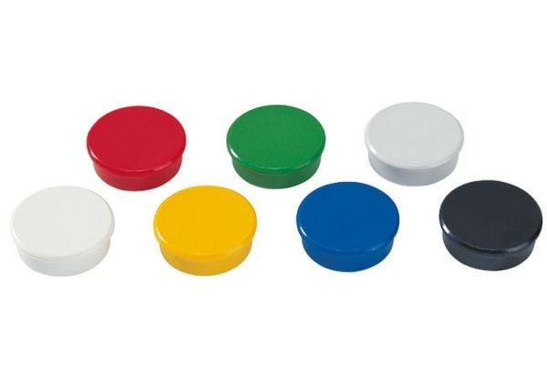 Magneter Dahle 38 mm, runda, blandade färger - 10 st./förpackning