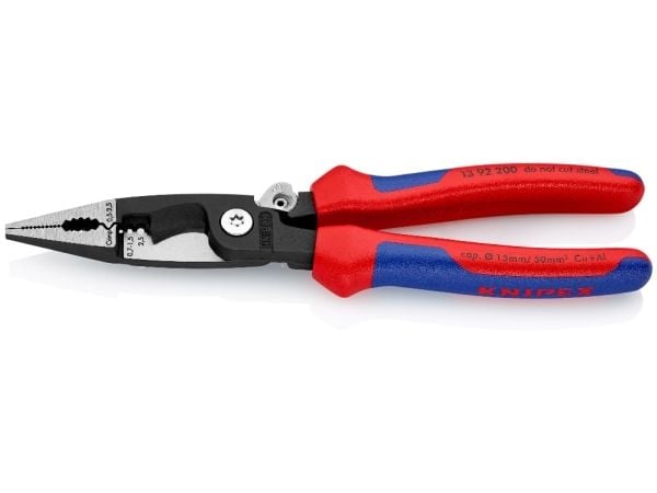 Knipex 13 92 200, Kärkipihdit, Terästä, Muovi, Sininen, Punainen, 200 mm, 280 g