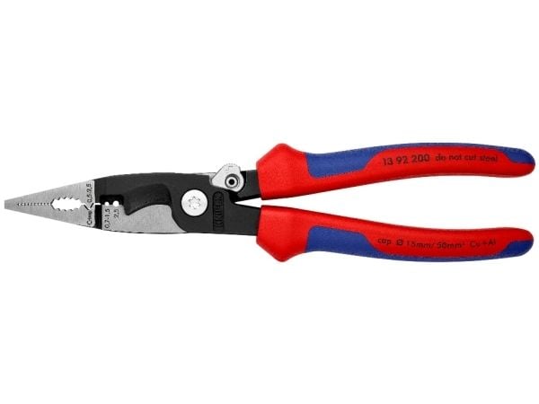 Knipex 13 92 200, Kärkipihdit, Terästä, Muovi, Sininen, Punainen, 200 mm, 280 g