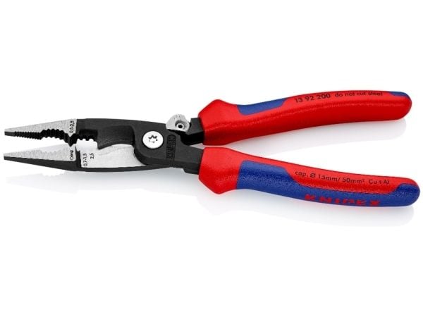 Knipex 13 92 200, Kärkipihdit, Terästä, Muovi, Sininen, Punainen, 200 mm, 280 g