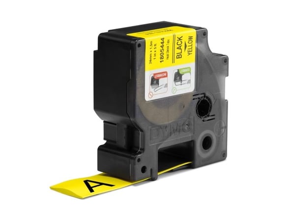 DYMO IND Kutisteputki - 24mm x 1,5m, Musta keltaisella, Monivärinen, Belgia, -55 - 135 °C, UL 224, MIL-STD-202G, MIL-81531, SAE-DTL 23053/5 (1, 3),...