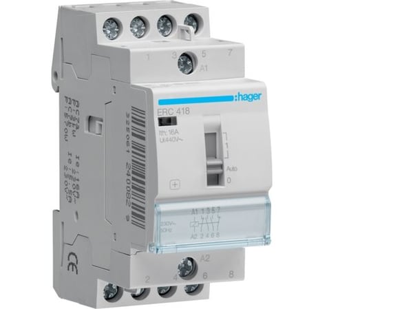 Rele 16A 2 päätettä + 2 katkaisinta 230V 2M Rele 16A 2 päätettä + 2 katkaisinta 230V 2M