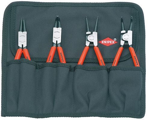 Knipex 00 19 56, Lukkorengaspihdit, Musta, Polyesteri, 670 g, 4 työkalua